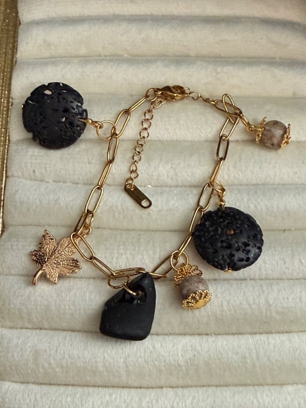 Earth & Ember — Rare Seaham Pirate Sea Glass Charm Bracelet